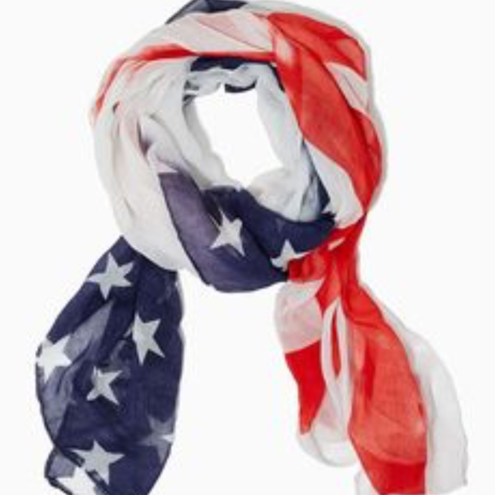 Charming Charlie Stars and Stripes Oblong Scarf